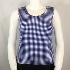 Talbot's Gingham Knit Top